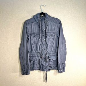 Gray cinch waist jacket by Abercrombie & Fitch